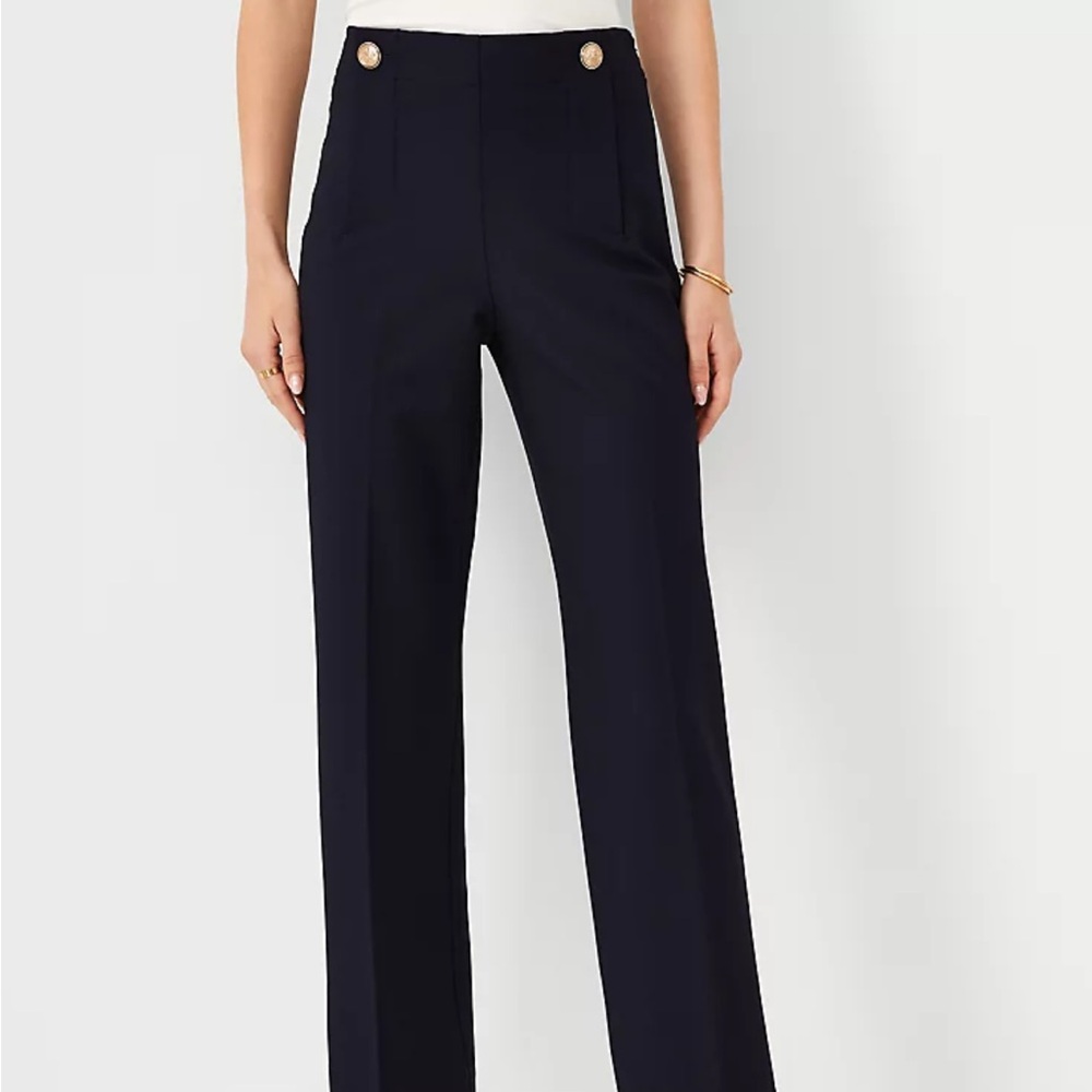 Ann Taylor NWOT The Pencil Sailor Pant in Twill - Curvy Fit Size 8 Night Sky